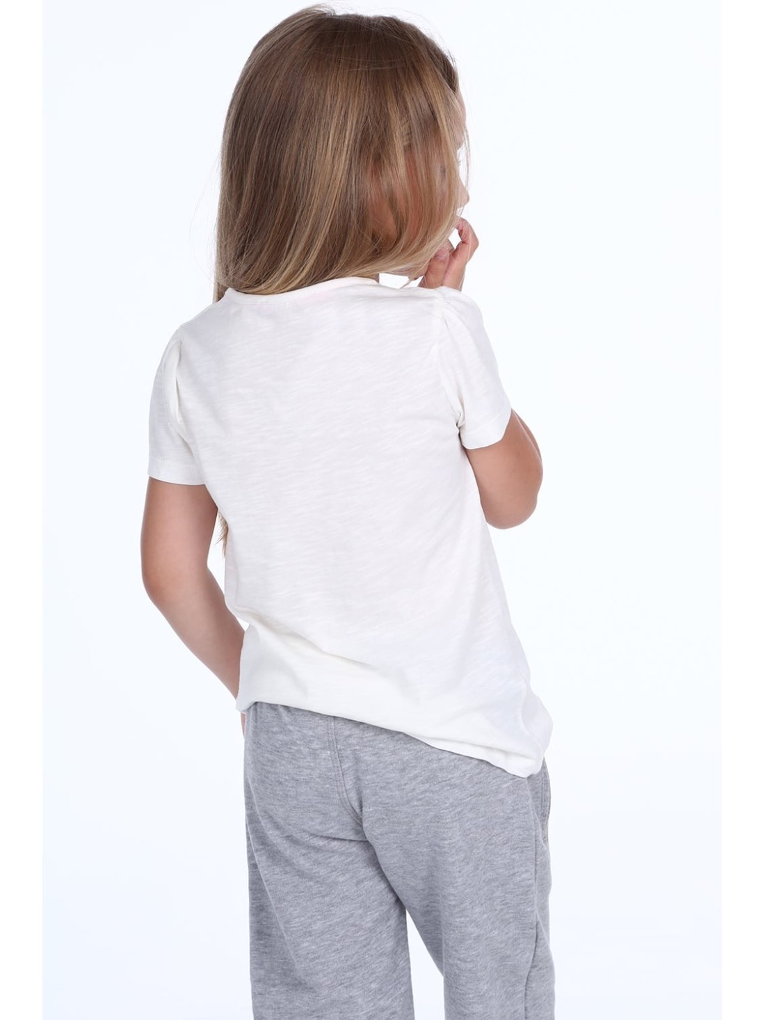 Tricou fete cu petice, crem NDZ8112 - Magazin online - Boutique